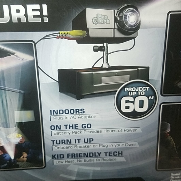 Eye Clops Mini Projector Movie Projector - Picture 4 of 6